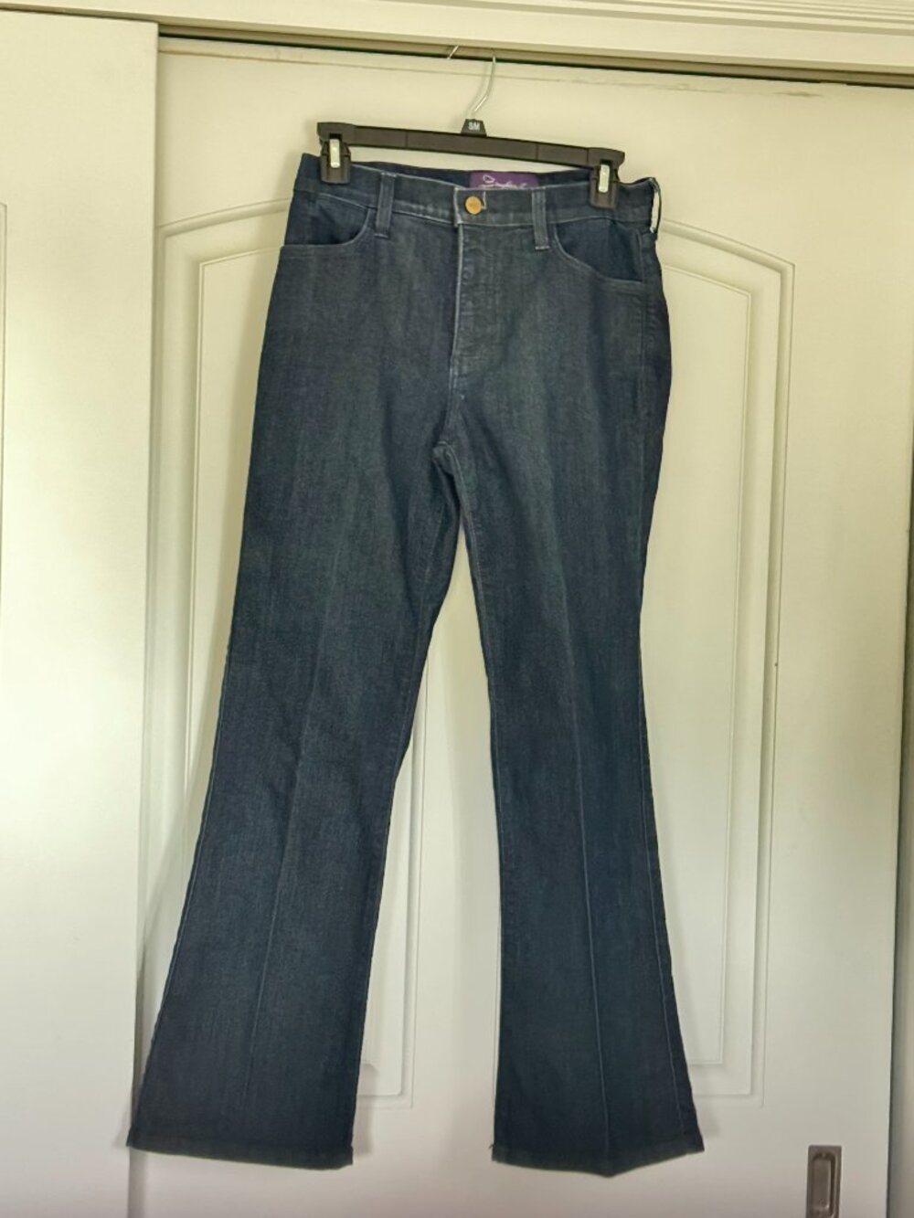 NYDJ Women's Dark Blue Stretch Jeans, Lift +Tuck Tech, Size 6P Bootcut Straight